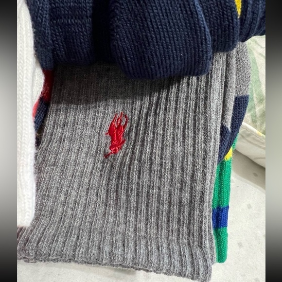 NEW POLO RALPH LAUREN MENS 6 PAIRS x 2 PERFORMANCE CREW SOCKS MULTICOLOR - Picture 5 of 9